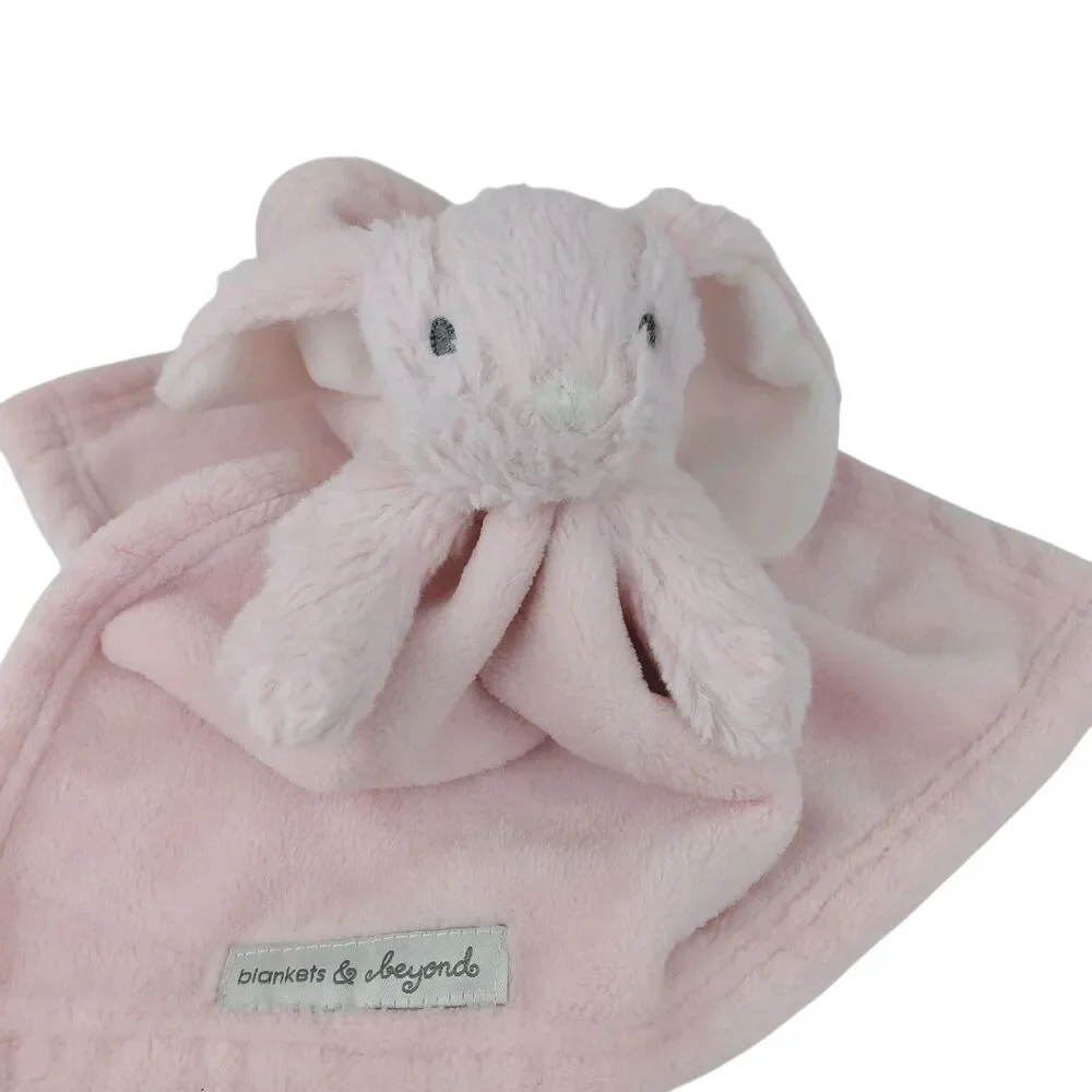 Blankets & Beyond Pink Bunny Rabbit Lovey Security Blanket Plush 14